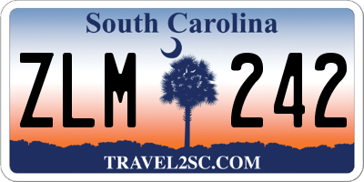 SC license plate ZLM242
