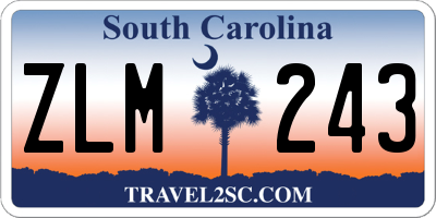 SC license plate ZLM243