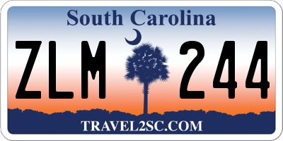 SC license plate ZLM244
