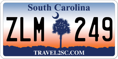 SC license plate ZLM249