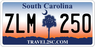 SC license plate ZLM250