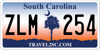 SC license plate ZLM254