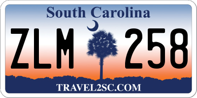 SC license plate ZLM258