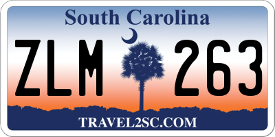 SC license plate ZLM263
