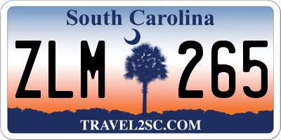 SC license plate ZLM265