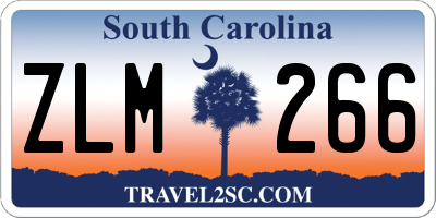 SC license plate ZLM266