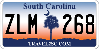 SC license plate ZLM268