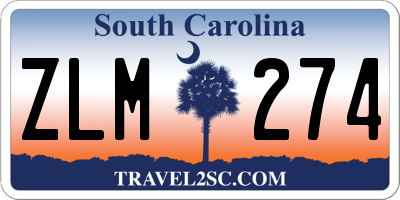 SC license plate ZLM274