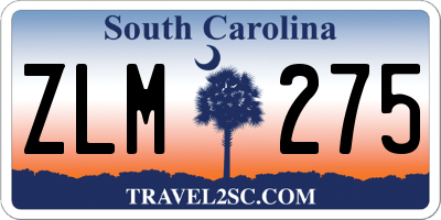 SC license plate ZLM275