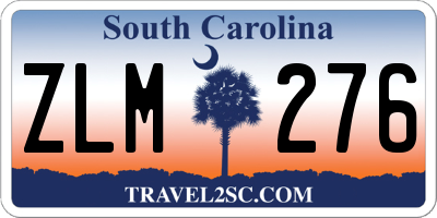 SC license plate ZLM276