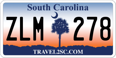 SC license plate ZLM278