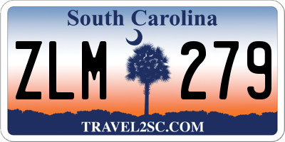 SC license plate ZLM279