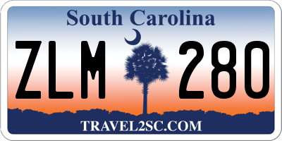 SC license plate ZLM280