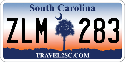 SC license plate ZLM283