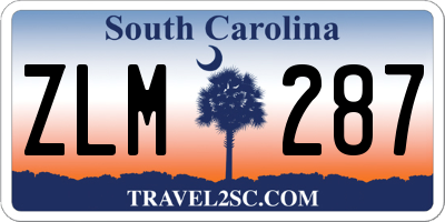 SC license plate ZLM287