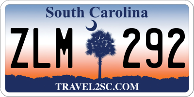 SC license plate ZLM292