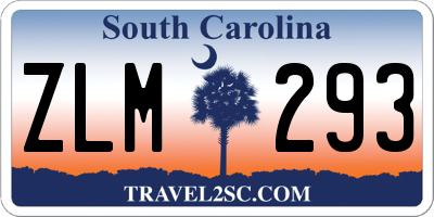 SC license plate ZLM293
