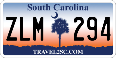SC license plate ZLM294