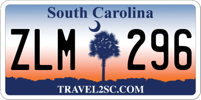 SC license plate ZLM296