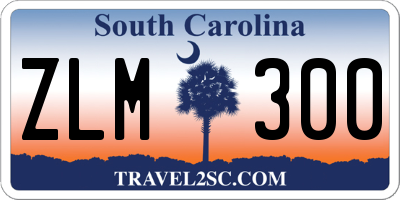 SC license plate ZLM300