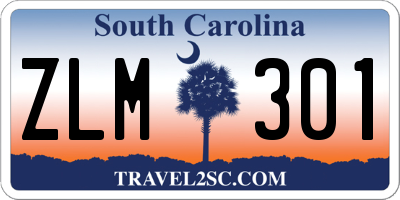SC license plate ZLM301