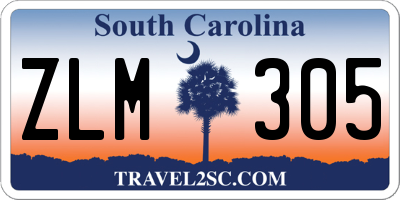 SC license plate ZLM305