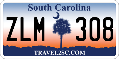 SC license plate ZLM308