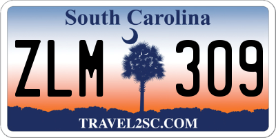 SC license plate ZLM309