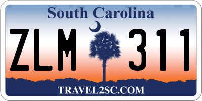 SC license plate ZLM311
