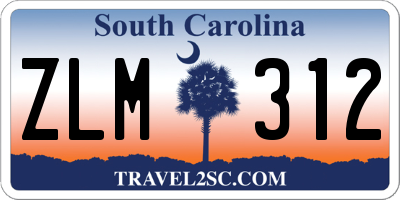 SC license plate ZLM312