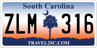 SC license plate ZLM316