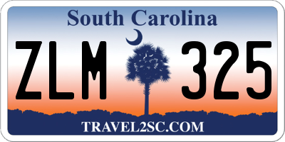 SC license plate ZLM325