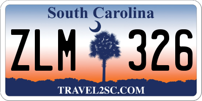 SC license plate ZLM326