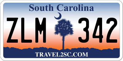 SC license plate ZLM342