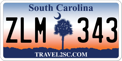 SC license plate ZLM343