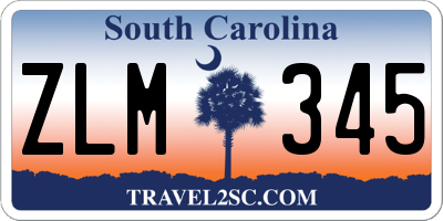 SC license plate ZLM345