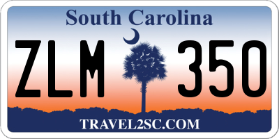 SC license plate ZLM350