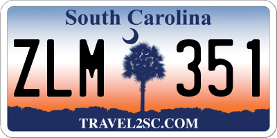 SC license plate ZLM351