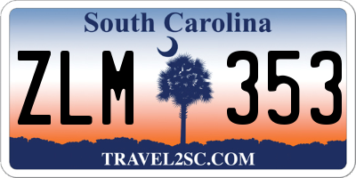 SC license plate ZLM353