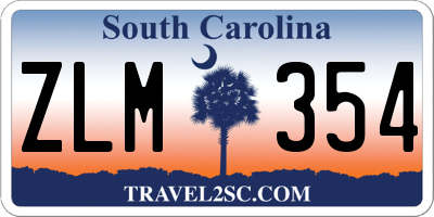 SC license plate ZLM354