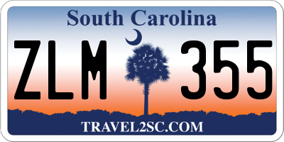 SC license plate ZLM355