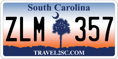 SC license plate ZLM357