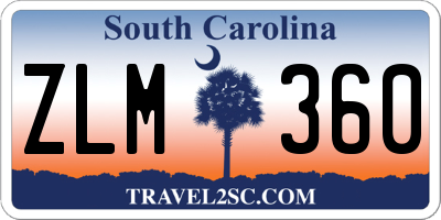 SC license plate ZLM360