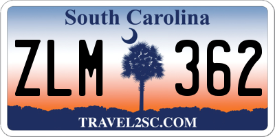 SC license plate ZLM362