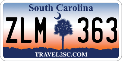 SC license plate ZLM363