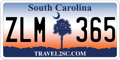 SC license plate ZLM365