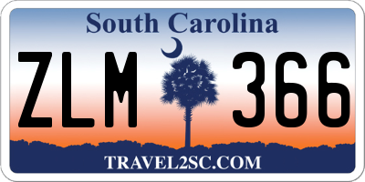 SC license plate ZLM366