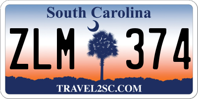 SC license plate ZLM374