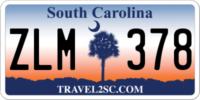 SC license plate ZLM378