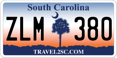 SC license plate ZLM380